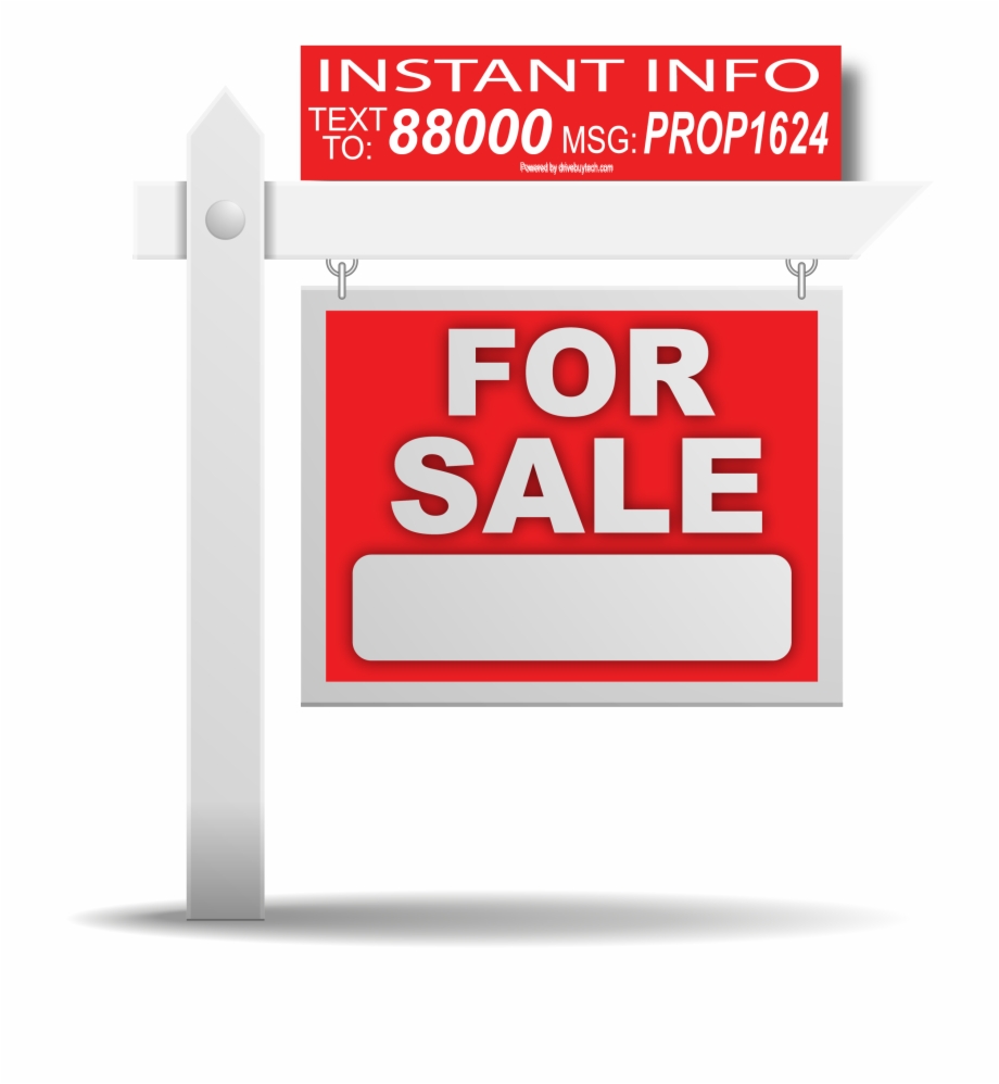 Real Estate For Sale Sign With Text Message