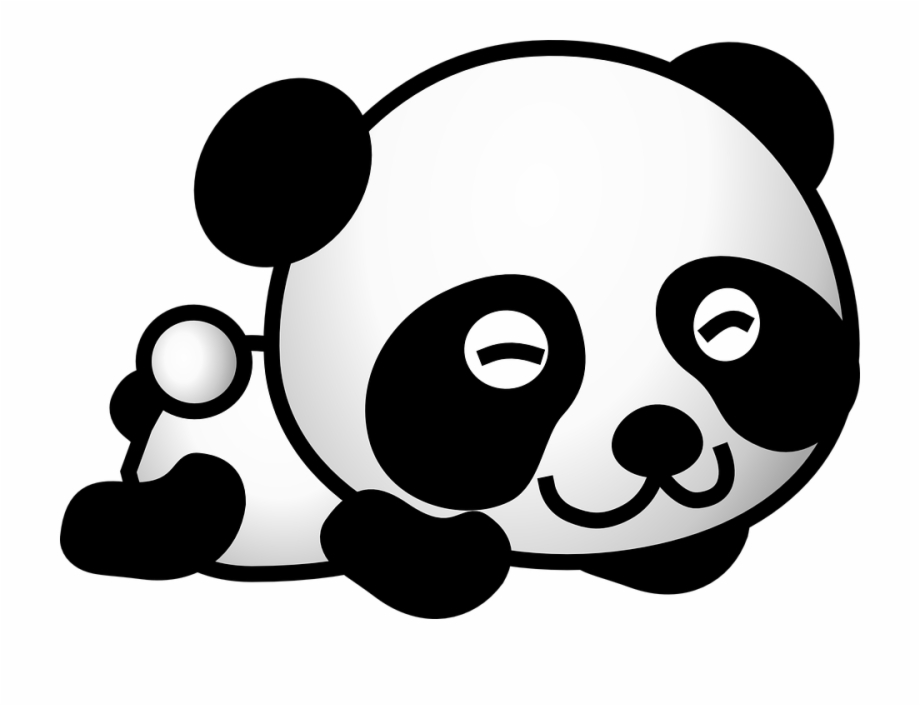 Free Black And White Panda Drawing, Download Free Black And White Panda ...