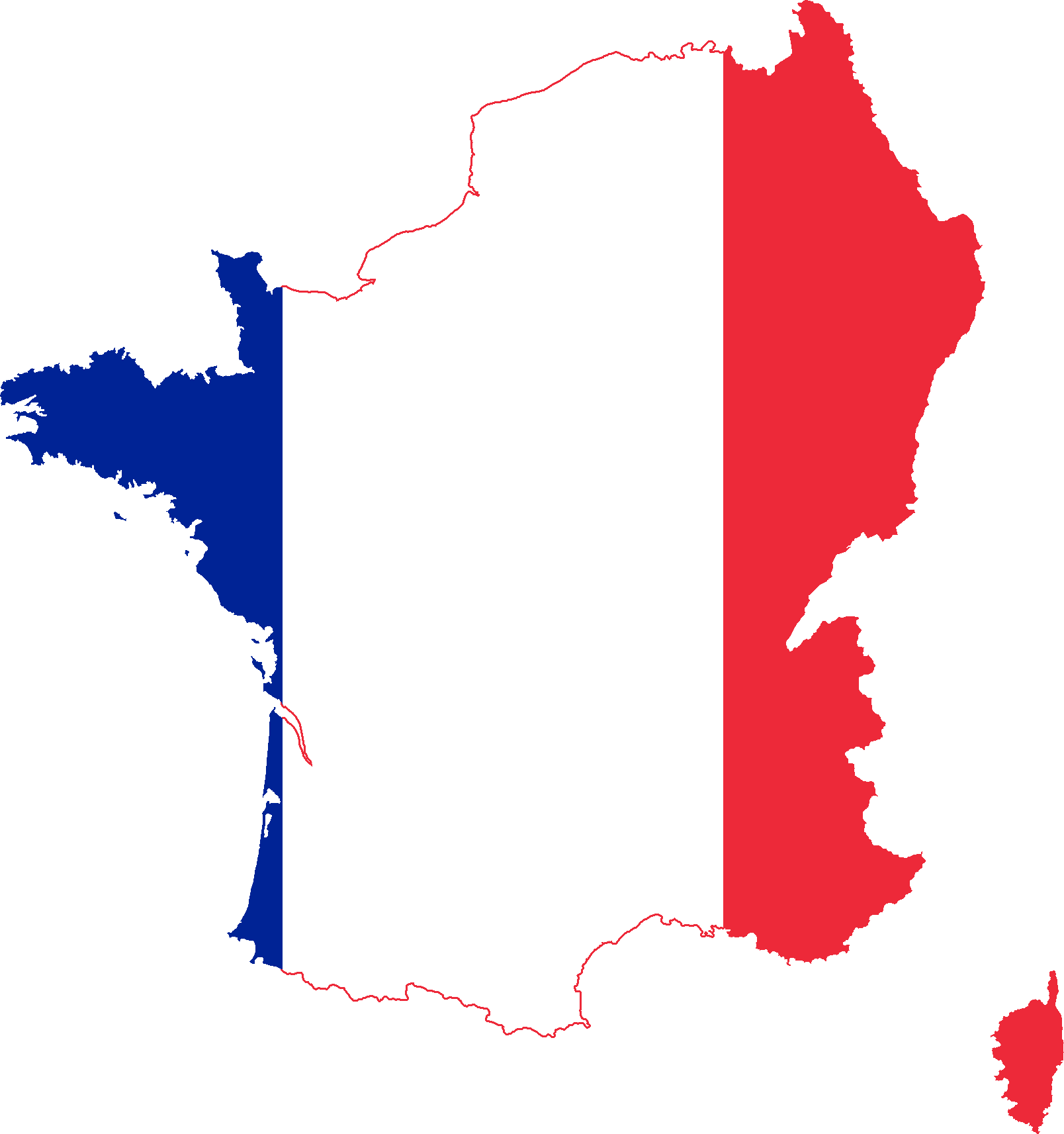 Flag Map Of French First Republic Grand Est