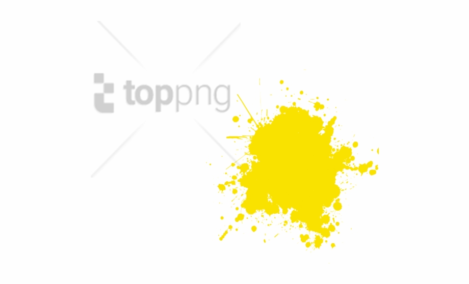 Transparent Yellow Paint Black Paint Splatter Png