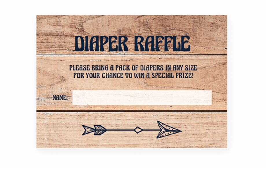 Printable Baby Shower Diaper Raffle Tickets For Rustic