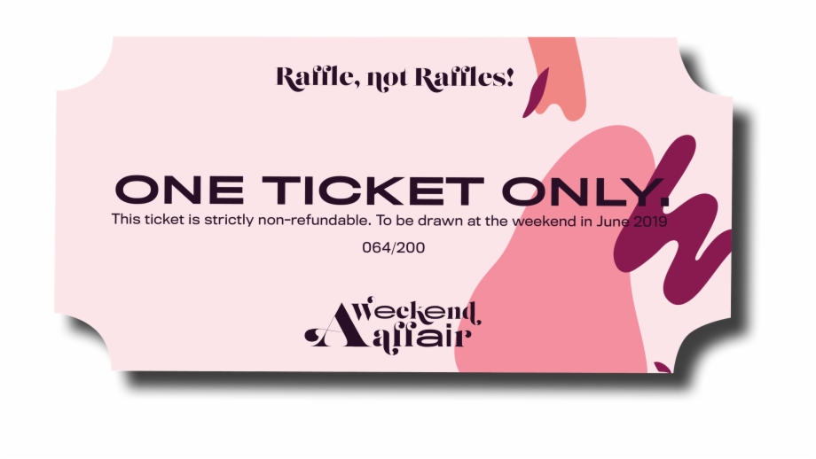 Raffle Not Raffles Ticket Graphic Design