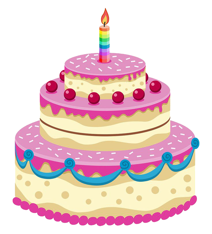 cake with candles png - Clip Art Library