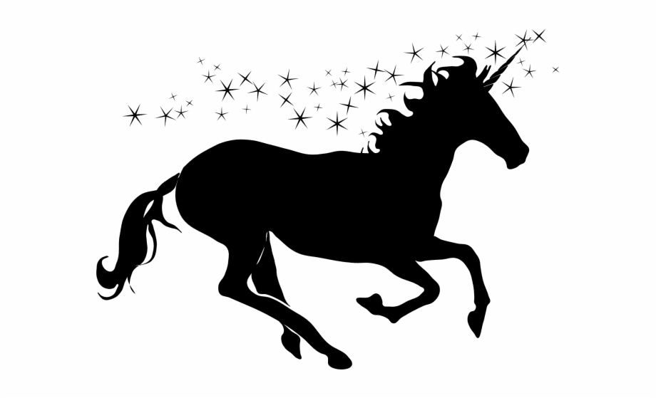 Unicorn Silhouette Sparkling Unicorn Silhouette Black Unicorn Silhouette