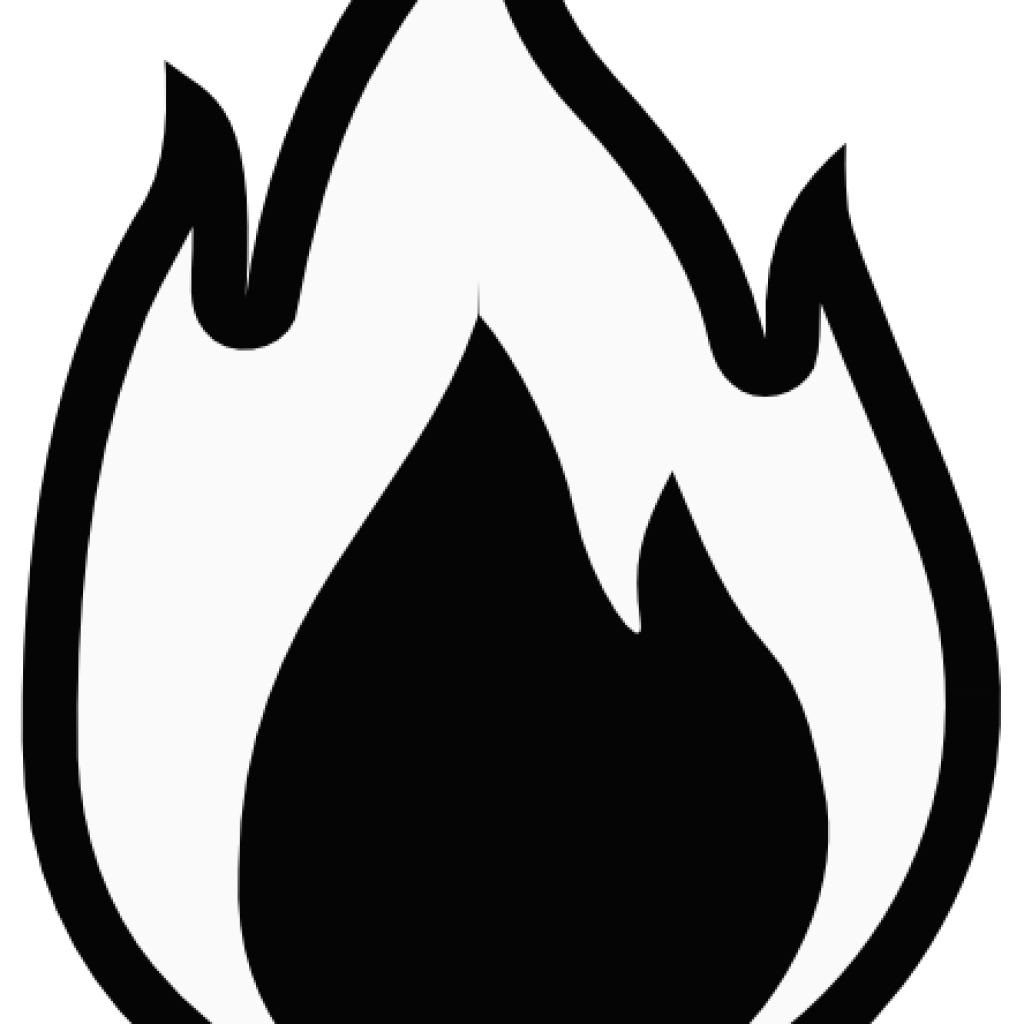 Flame Clipart Black And White Fire Flames Clipart