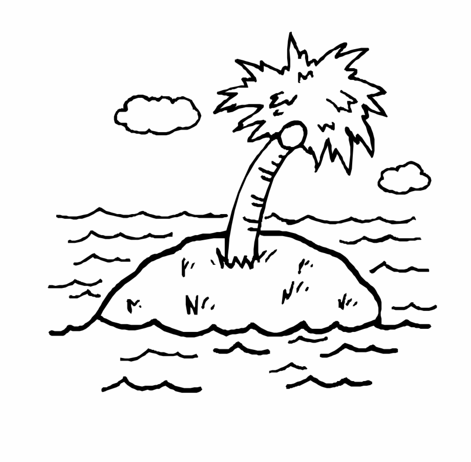 Good Free Clipart Beach Coloring Pages