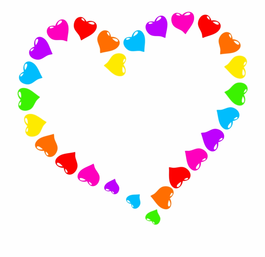 Rainbow Heart Heart Clipart