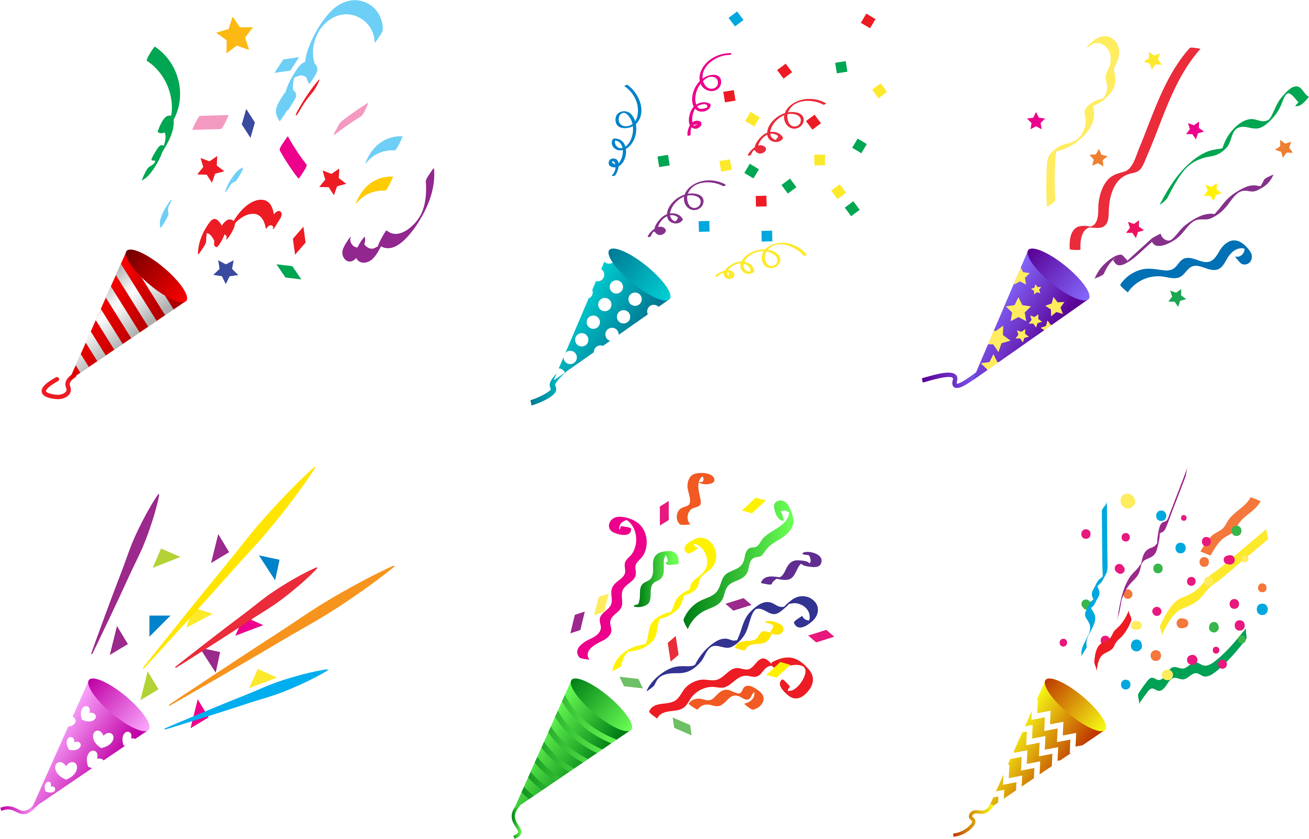 party popper confetti clip art