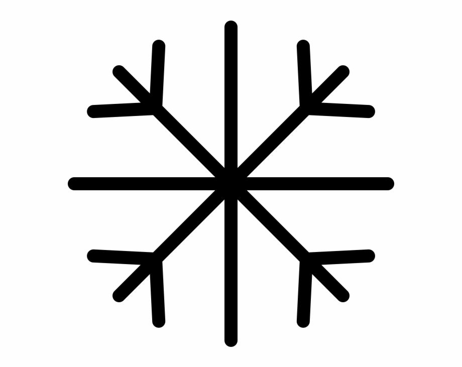 Snowflake Line Icon Weather Sign For Snow