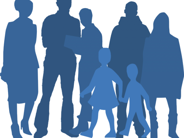 People Silhouette Blue Png