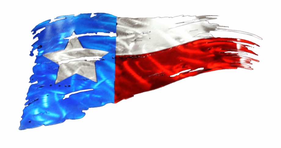 Tattered Texas Flag Metal Art