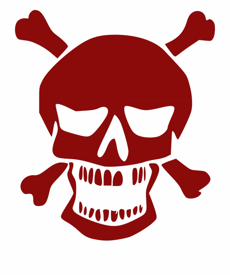 Skull Crossbones Red Pirate Png Image 