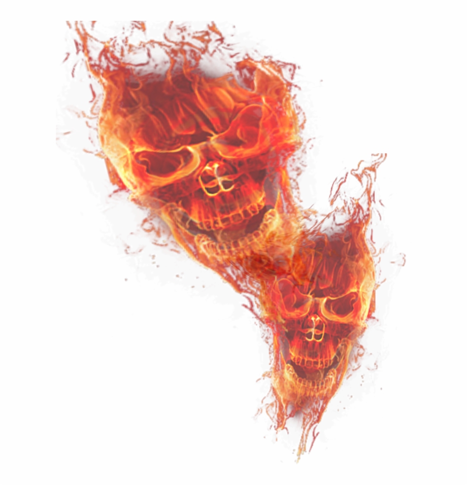 Skulls Transparent Fire Skull On Fire Png