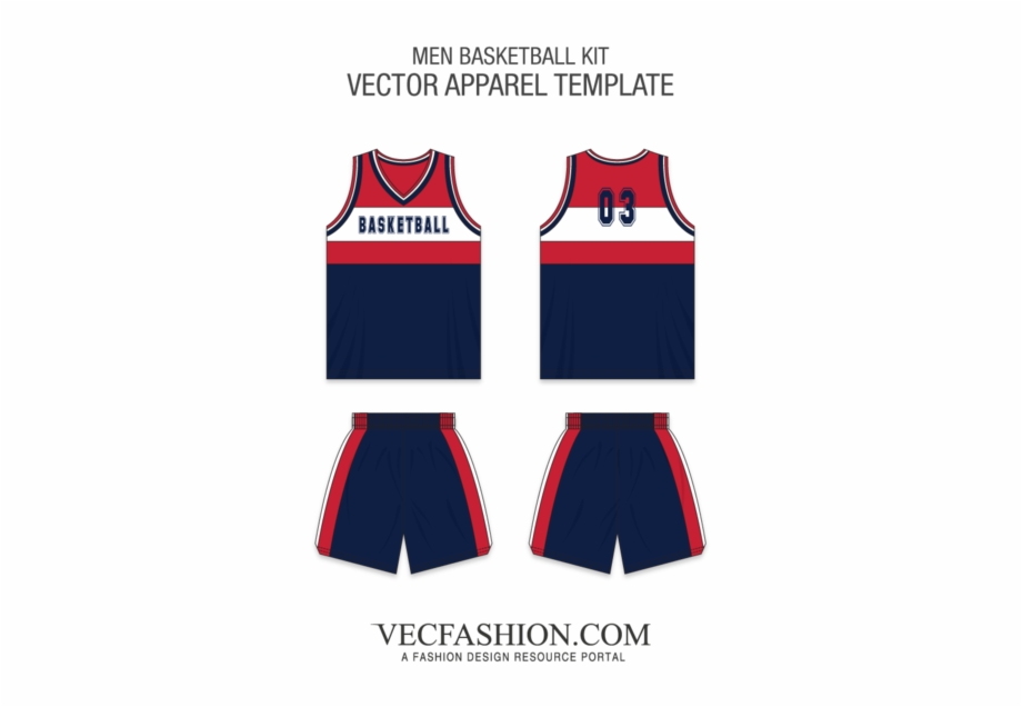 Jersey Vector Basketball Swim Shorts Template - Clip Art Library