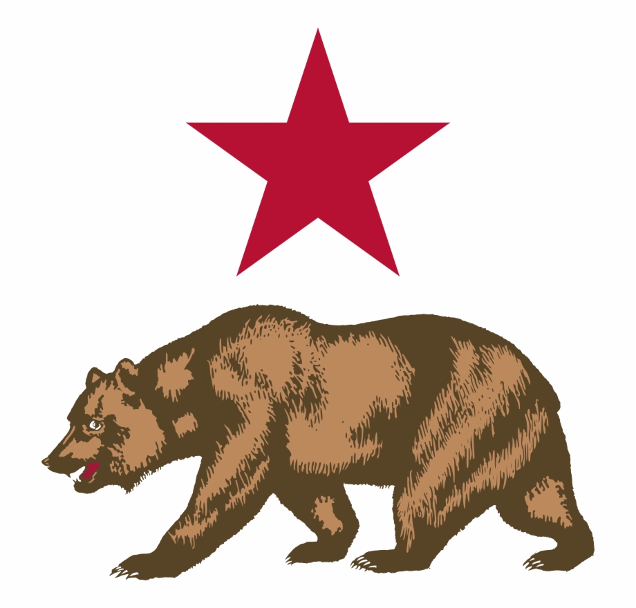 Star And Bear Clipart California Flag Bear