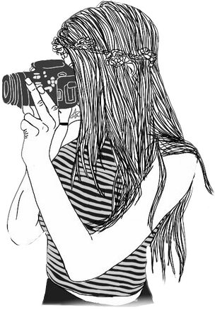 Outline Girloutline Icon Camera Photography Tumblr Black And