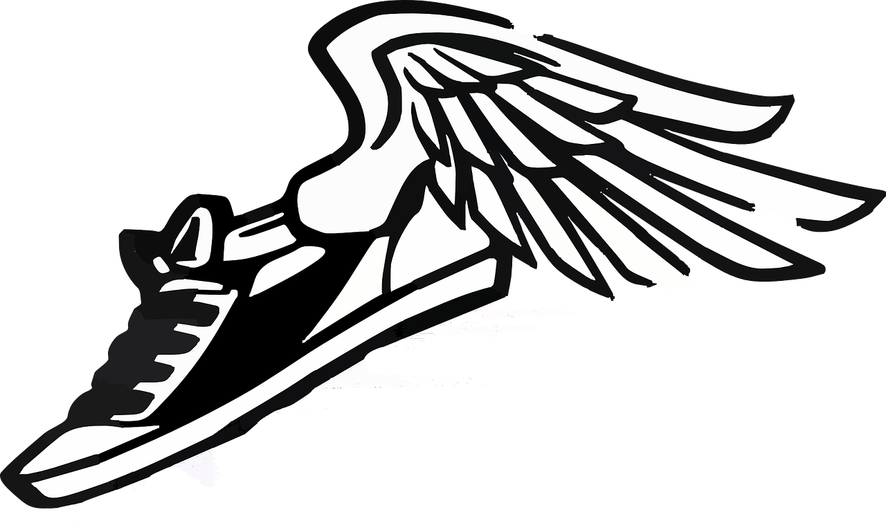 Wings Clipart Track And Field Running Shoes Clipart
