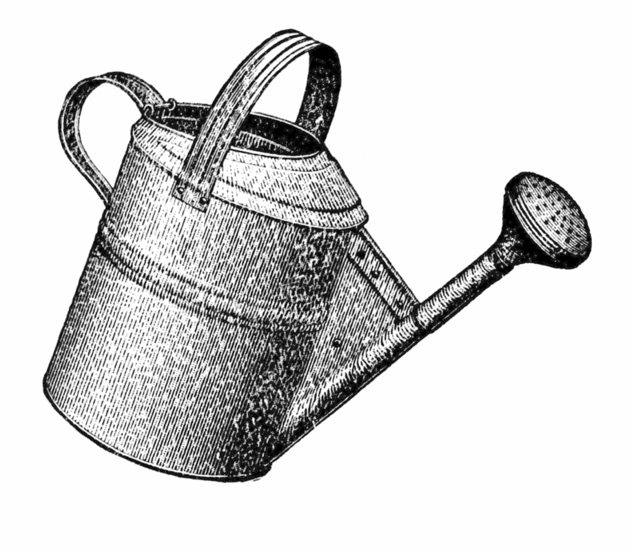 Free Watering Can Clipart Black And White, Download Free Watering Can ...