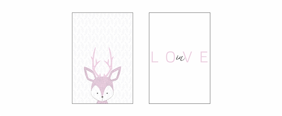 Baby Deer In Love Sketch
