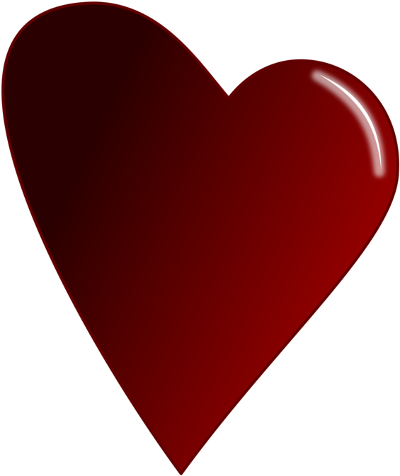 clip art dark red heart transparent background
