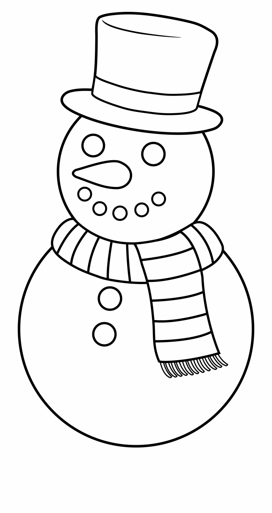 Snowman Clipart Outline Snow Man Clip Art Black