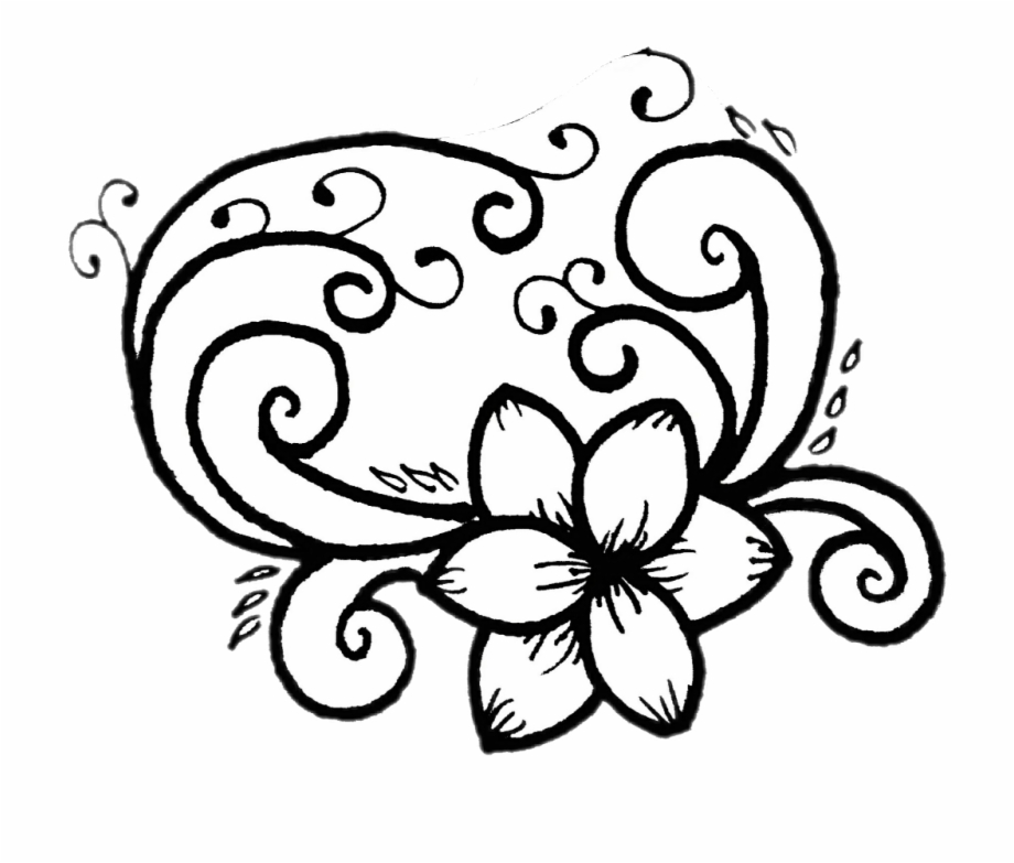 Free Simple Flower Drawings In Black And White, Download Free Clip Art ...