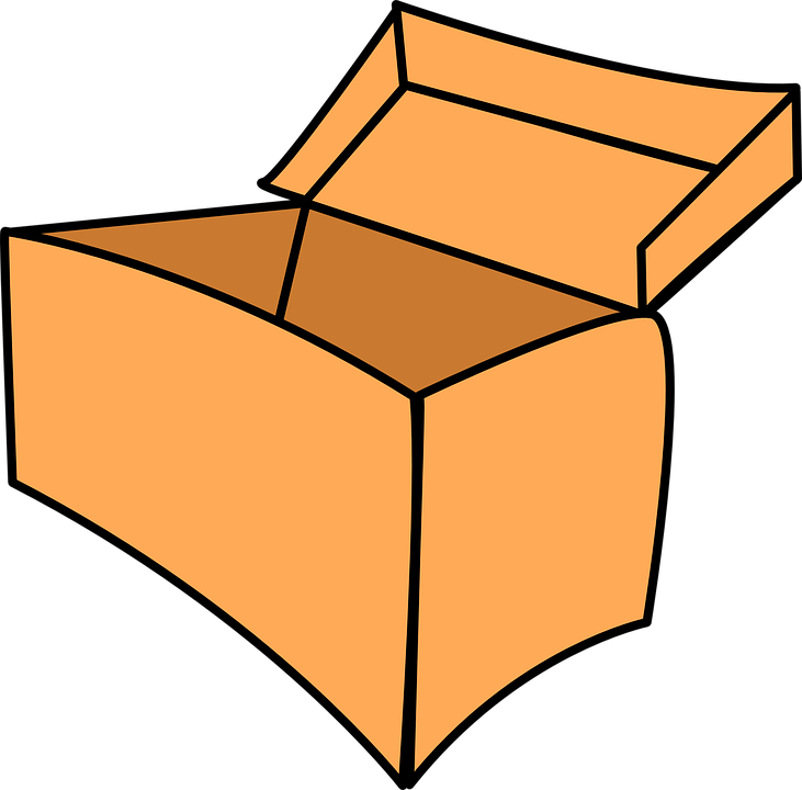 Box Paper Empty Open Post Toy Box Clip