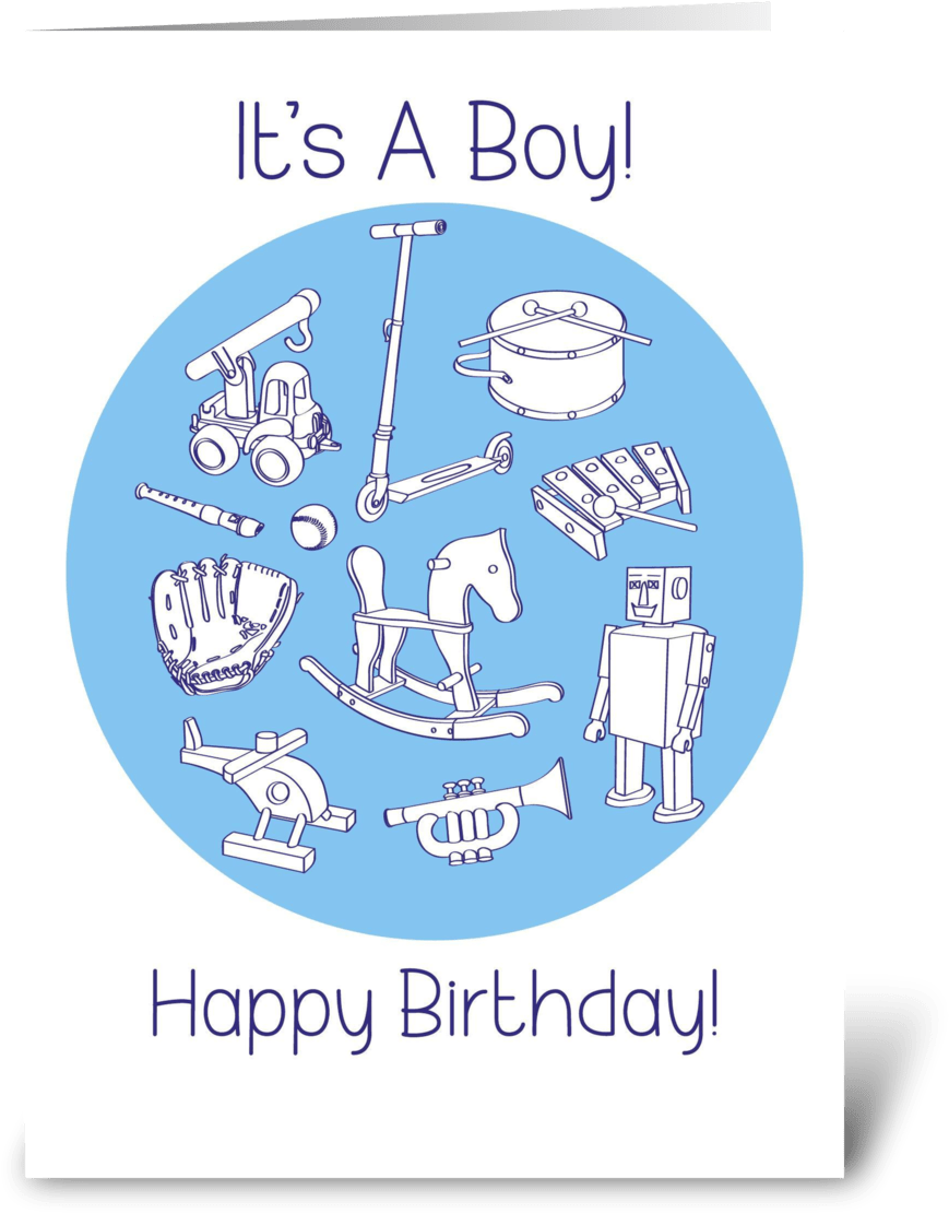 Birthday Its A Boy Toys Set2 Poster