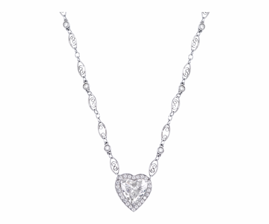 Clipart Freeuse Library Heart Shape Pendant With Diamond