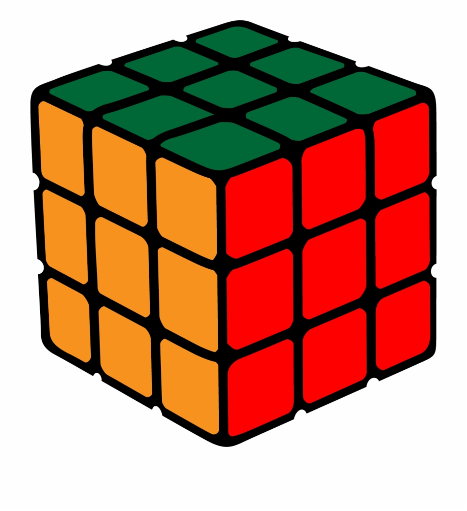 Rubiks Cube Puzzle Clip Art 2 Point Perspective