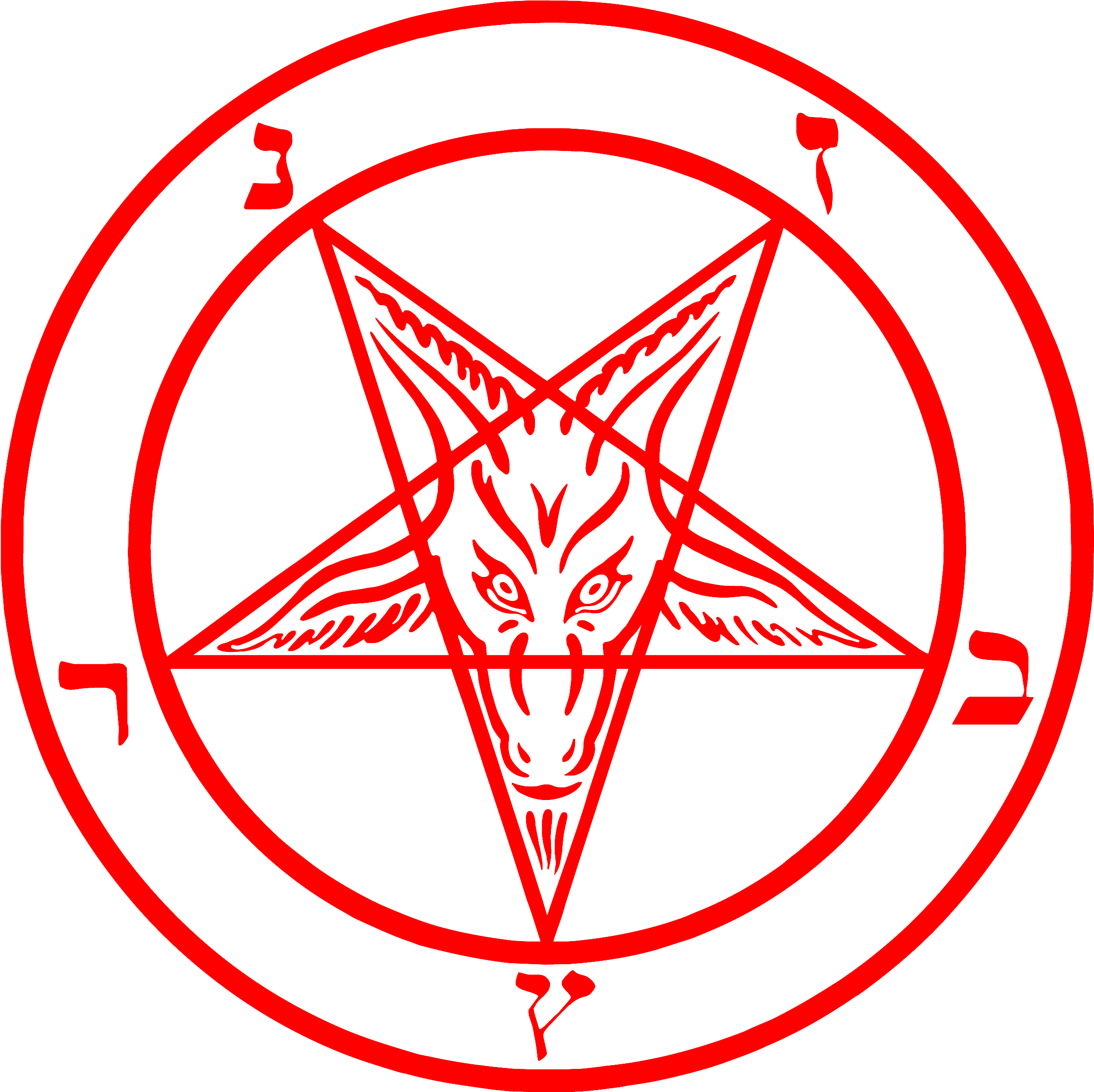 Satanic Drawing Woman Baphomet Pentagram