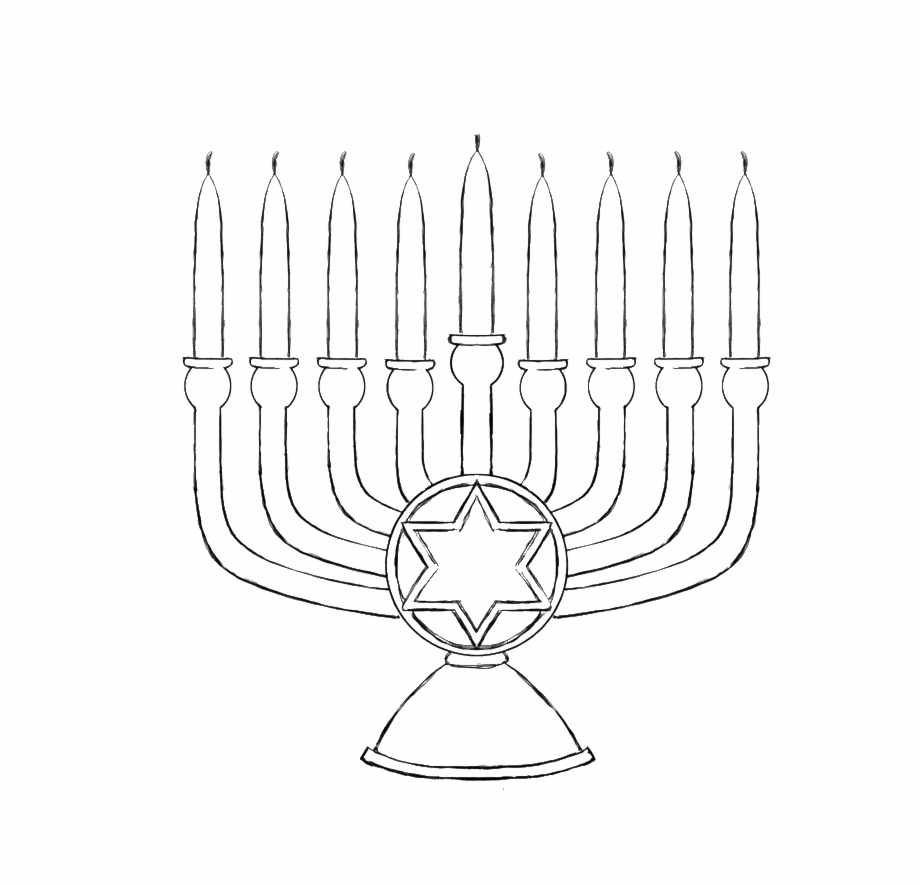 The Big Candle Of Menorah Coloring Pages Hanukkah