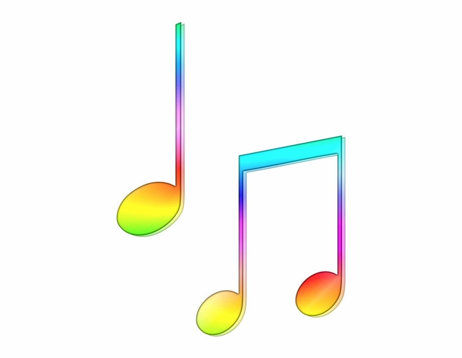 Note Music Sound Colored Colored Music Notes Png