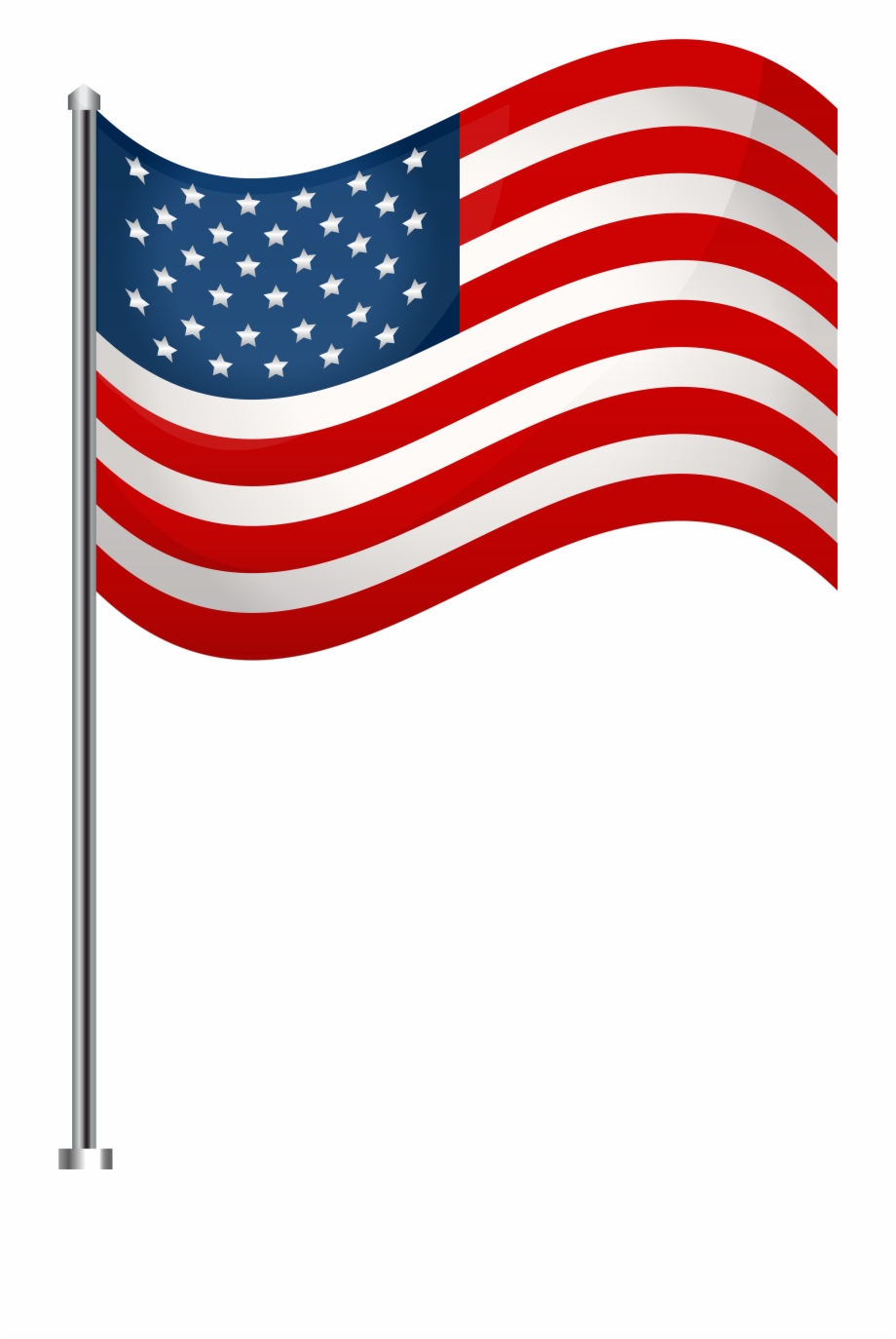 Usa Waving Png Clip Transparent American Flag Clipart