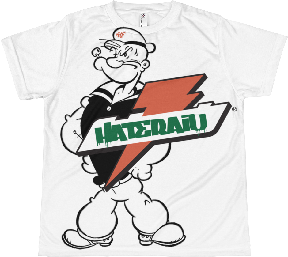 Hateraid Youth Sublimation T Shirt Popeye Coloring Pages