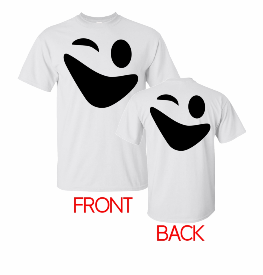 Funny Ghost Face Halloween Front And Back Cartoon