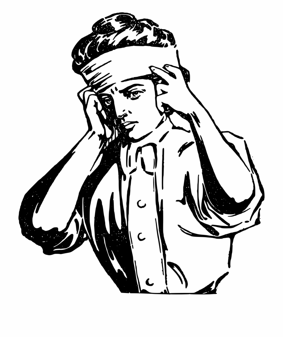 Covering Ears Headache Clipart Black And White