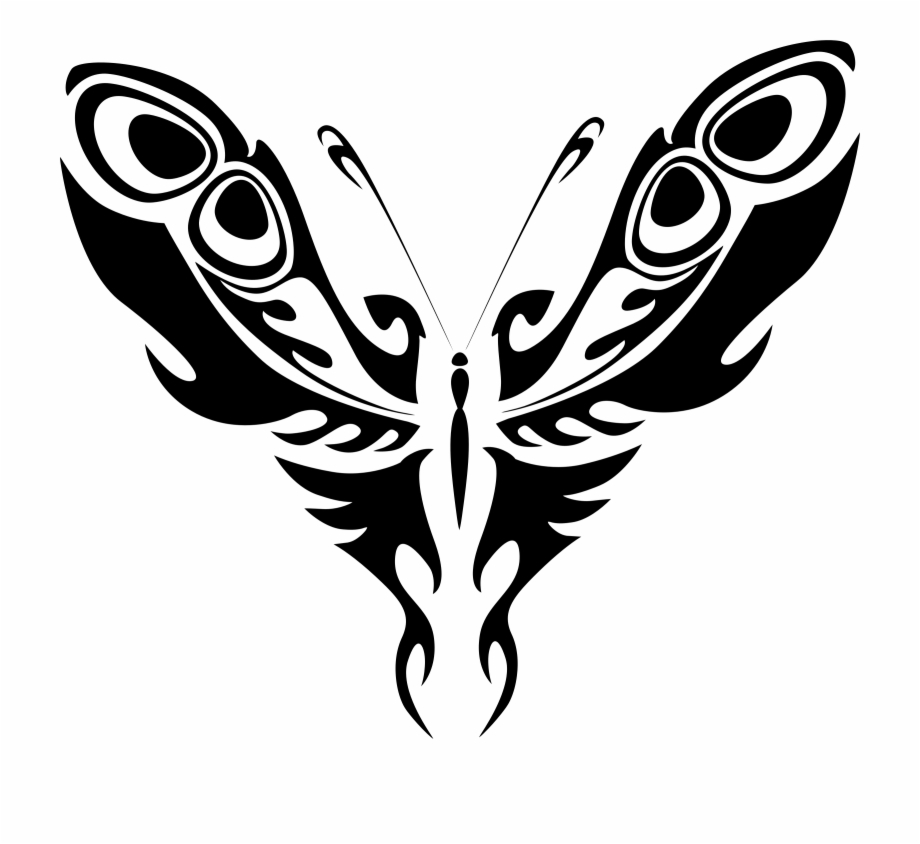 butterfly clipart black and white
