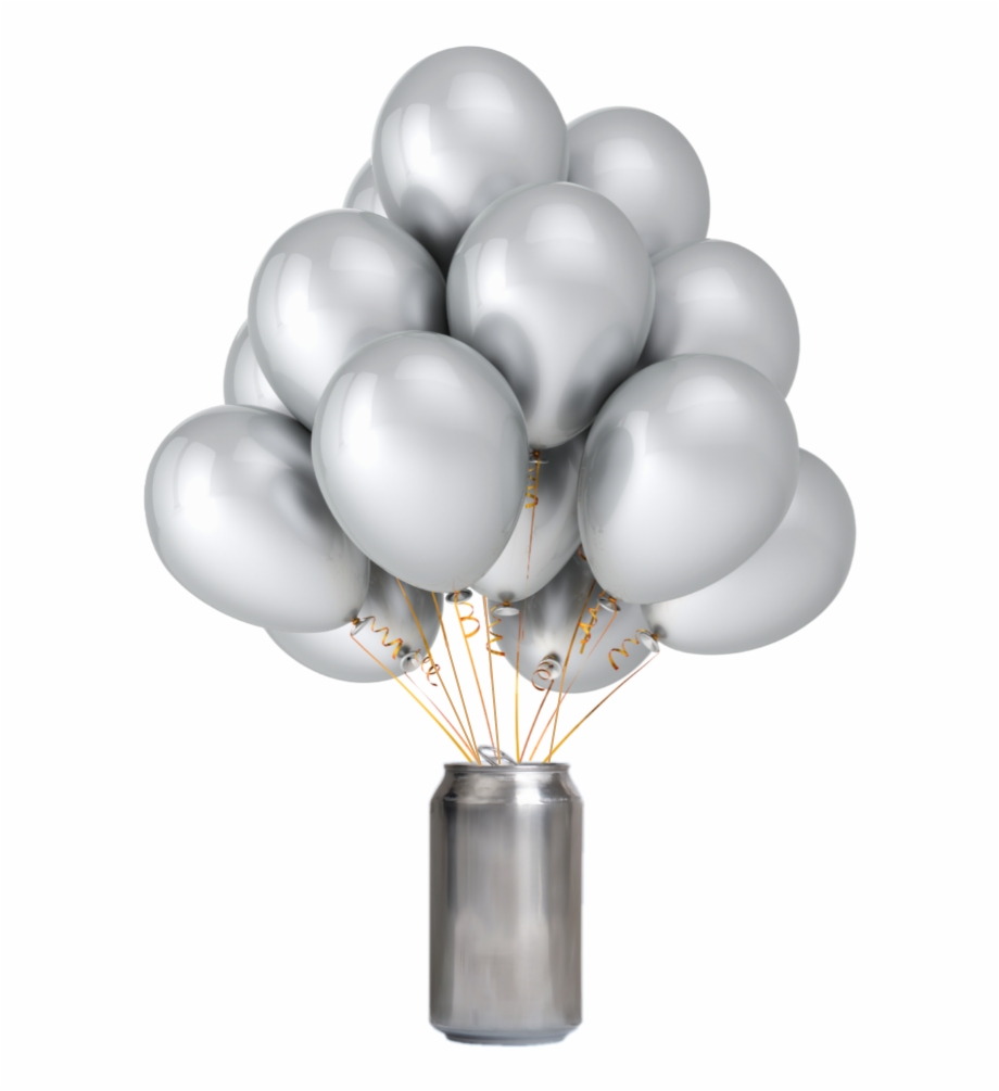 Silver Metal Silvermetalcan Balloons Can Partymetal Png Balloons