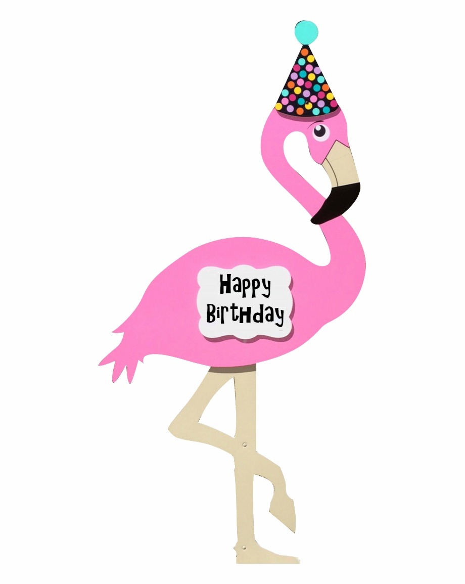 Kids Birthday Yard Signs Flamingo Cartoon Happy Birthday