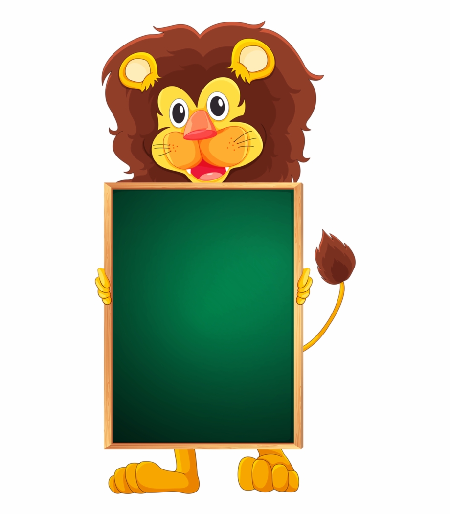 Tag Toppers Notebook Labels Cartoon Lion Blank Sign