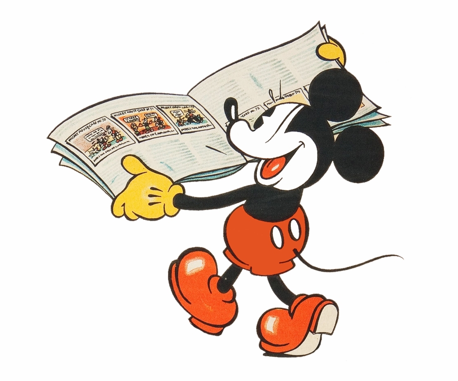Classic Mickey Mouse Clipart Classic Mickey Mouse Reading