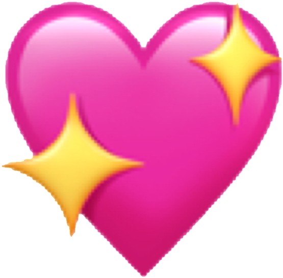 Emoji Whatsapp Png Beso Sparkle Heart Emoji Transparent