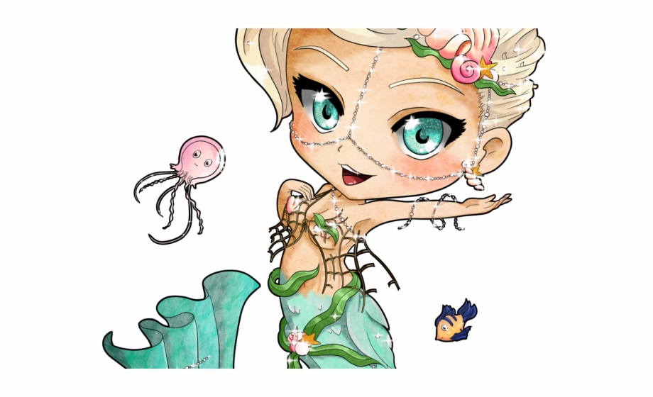 Amulet Clipart Mermaids Chibi Cute Mermaid Png