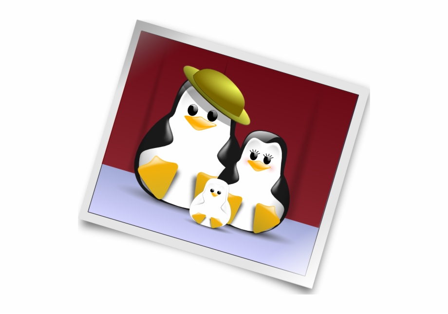 Free Vector Happy Penguins Family Photo Clip Art
