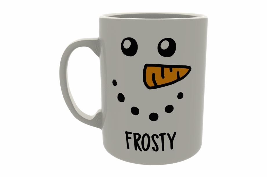 Snowman Face Coffee Cup
