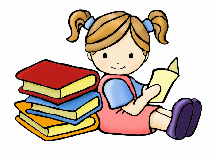 student reading clip art black and white
