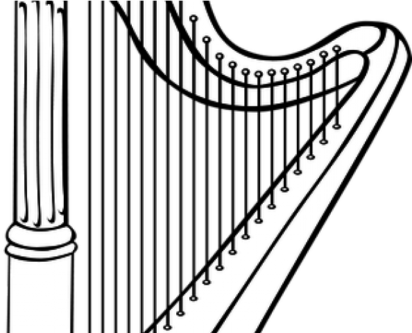 Instrument Clipart Lyre Harp Coloring Page