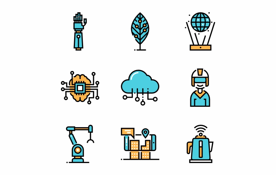 Future Technology Icons That Represent The Future