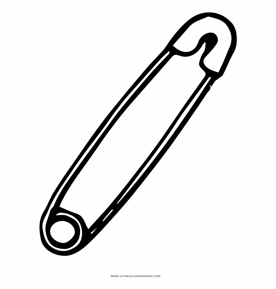Safety Pin Coloring Page Colouring Page Safety Pin
